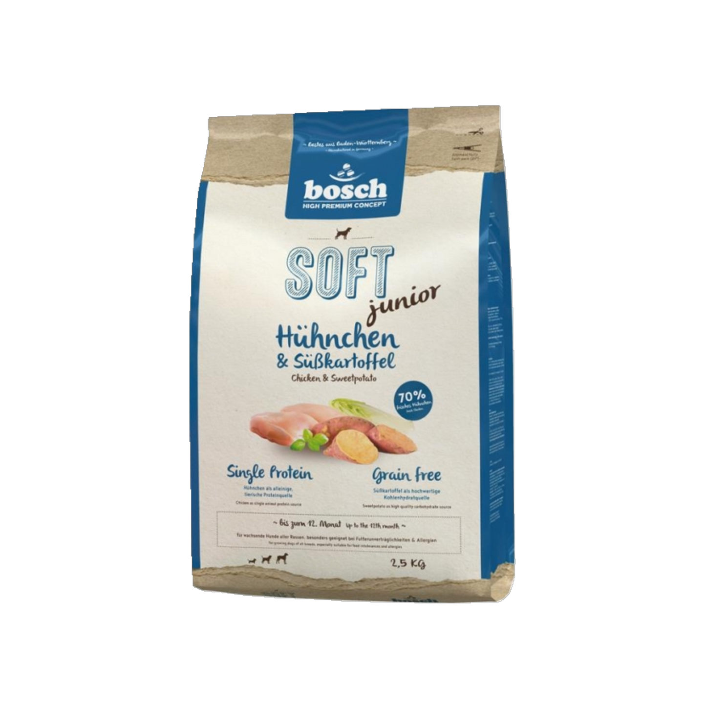 bosch SOFT Junior - Hühnchen & Süßkartoffel – Der sanfte Start ins Leben