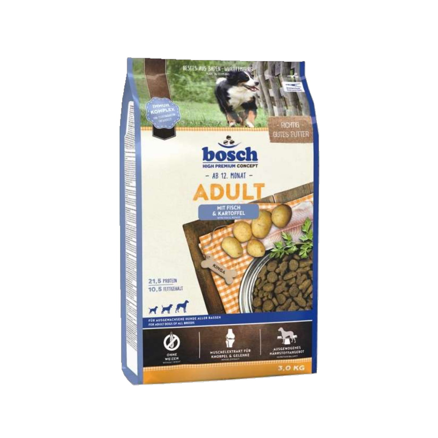 bosch Adult Fisch & Kartoffel – Vollnahrung für erwachsene Hunde mit Geschmack und Balance