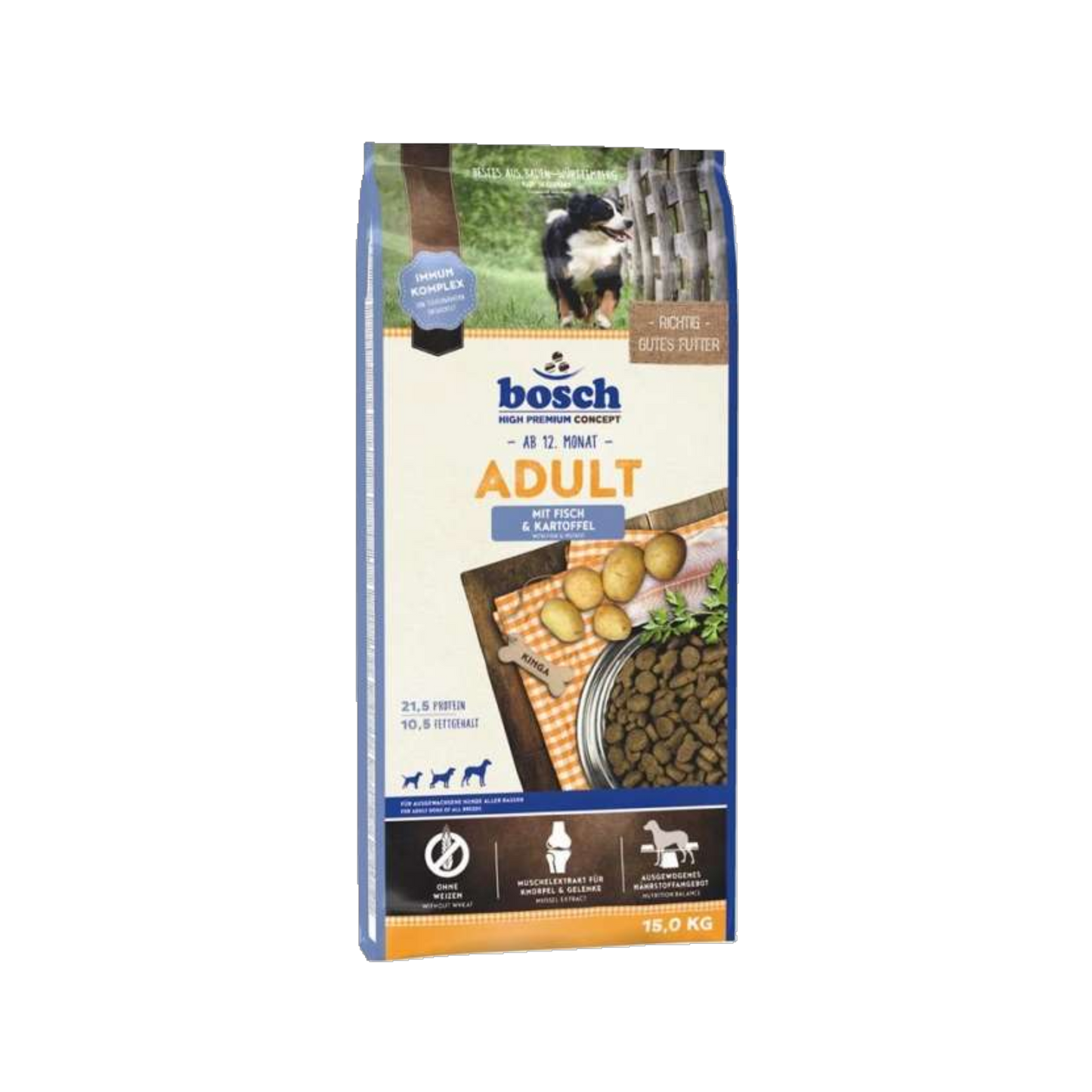 bosch Adult Fisch & Kartoffel – Vollnahrung für erwachsene Hunde mit Geschmack und Balance