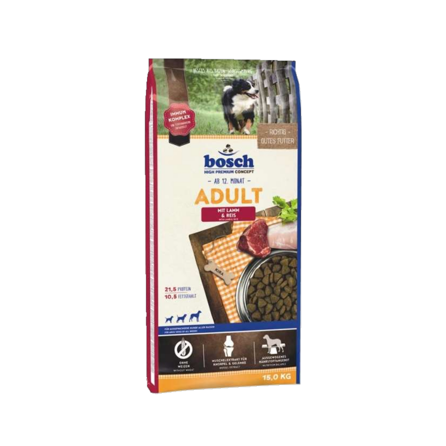 bosch ADULT - Lamm & Reis – Schonende Vollnahrung mit besten Zutaten