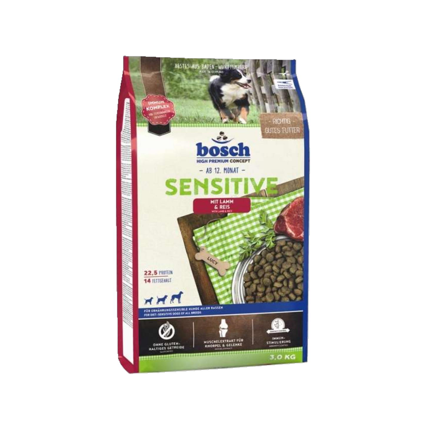 bosch Sensitive Lamm & Reis – Spezialnahrung für Hunde mit ernährungsbedingten Empfindlichkeiten