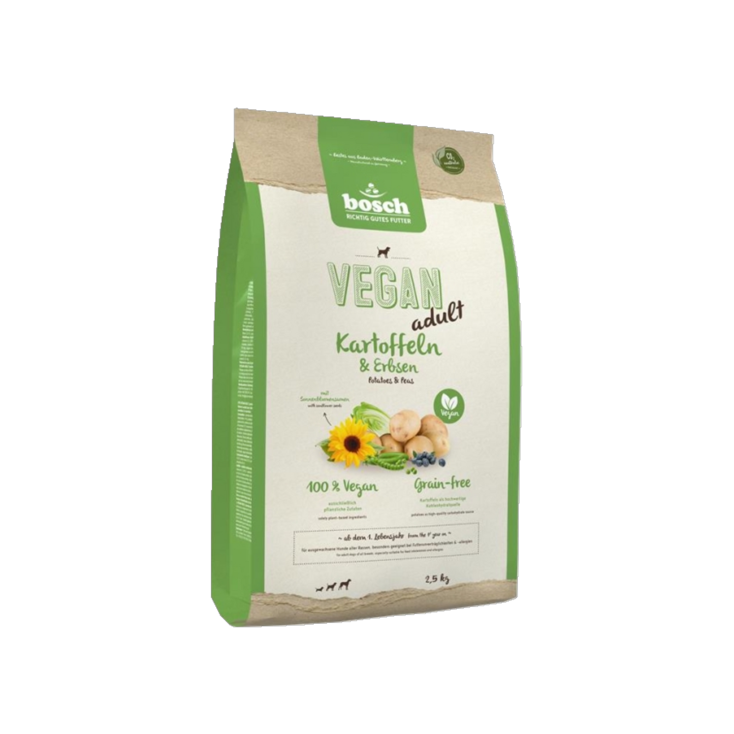 bosch HPC Vegan Adult Kartoffel & Erbsen – Pflanzliche Trockennahrung für ausgewachsene Hunde