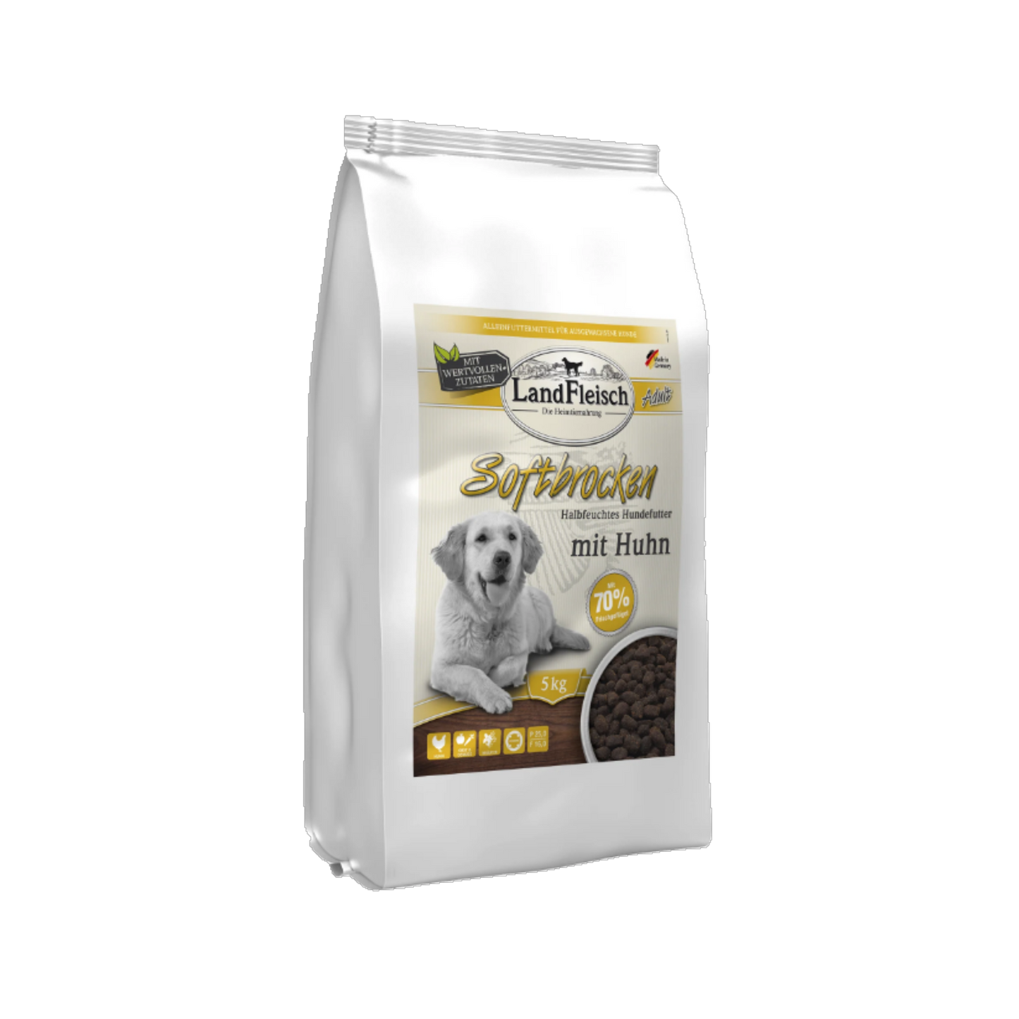 Landfleisch Dog - Softbrocken mit Huhn