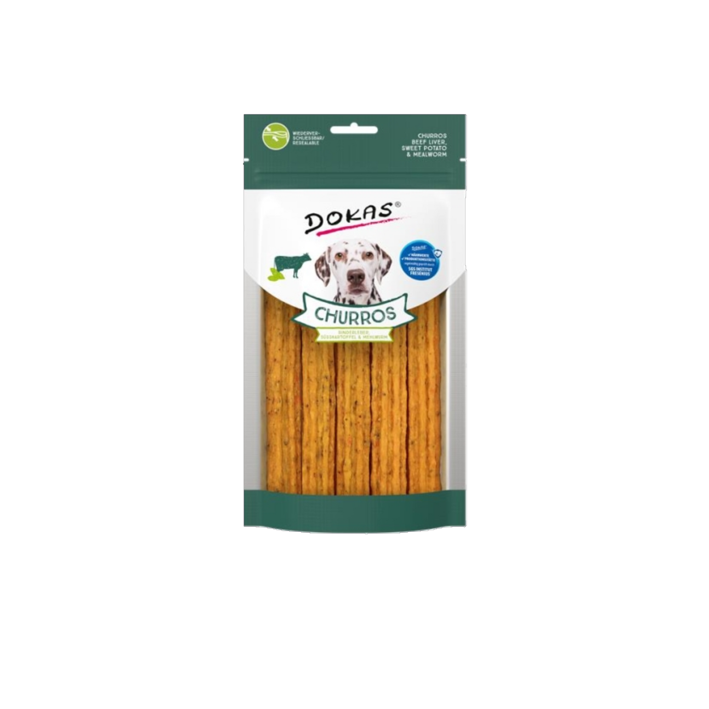 Dokas Kau-Snack mit Rinderleber, Mehlwurm & Süßkartoffel – innovativer Kauspaß mit Insektenpower
