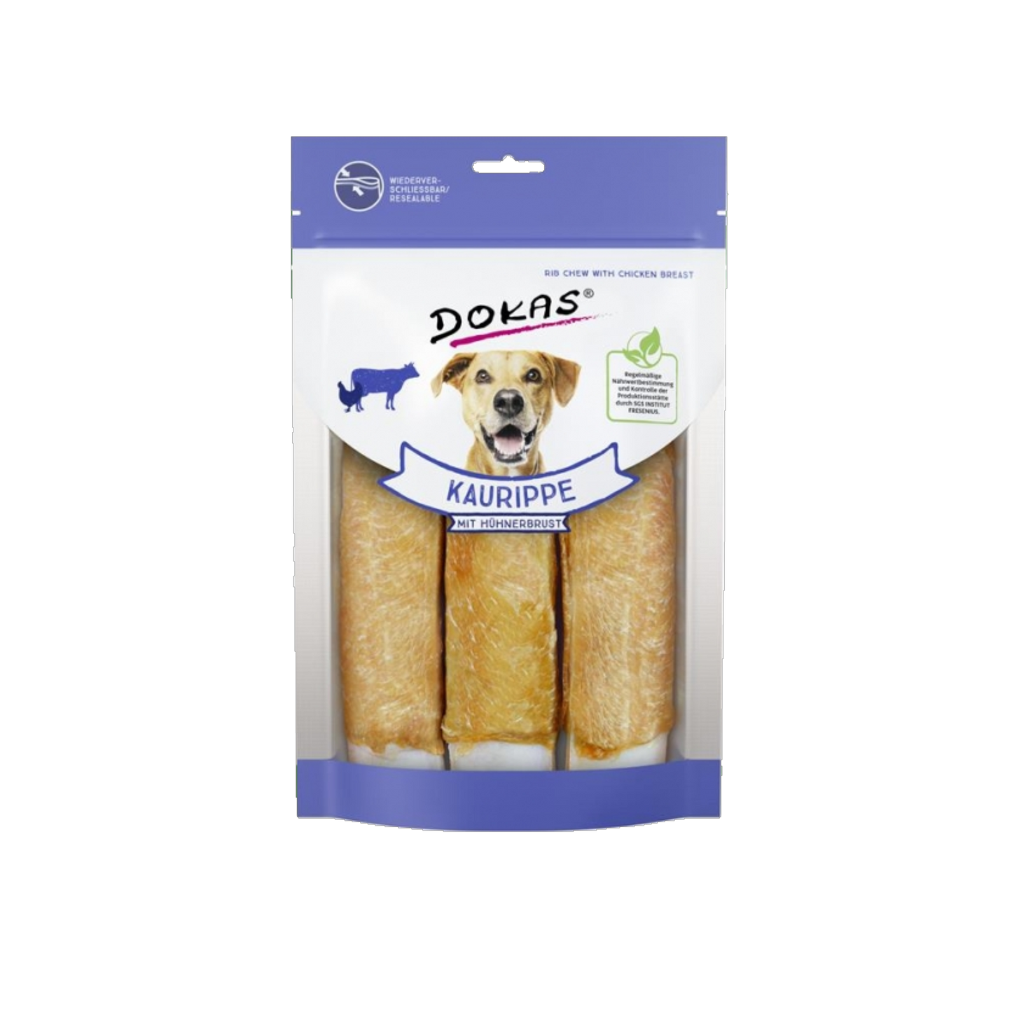 Dokas Kau-Twister mit Rinderhaut, Pansen & Hühnerbrust – der aromatische Kausnack mit Dreh