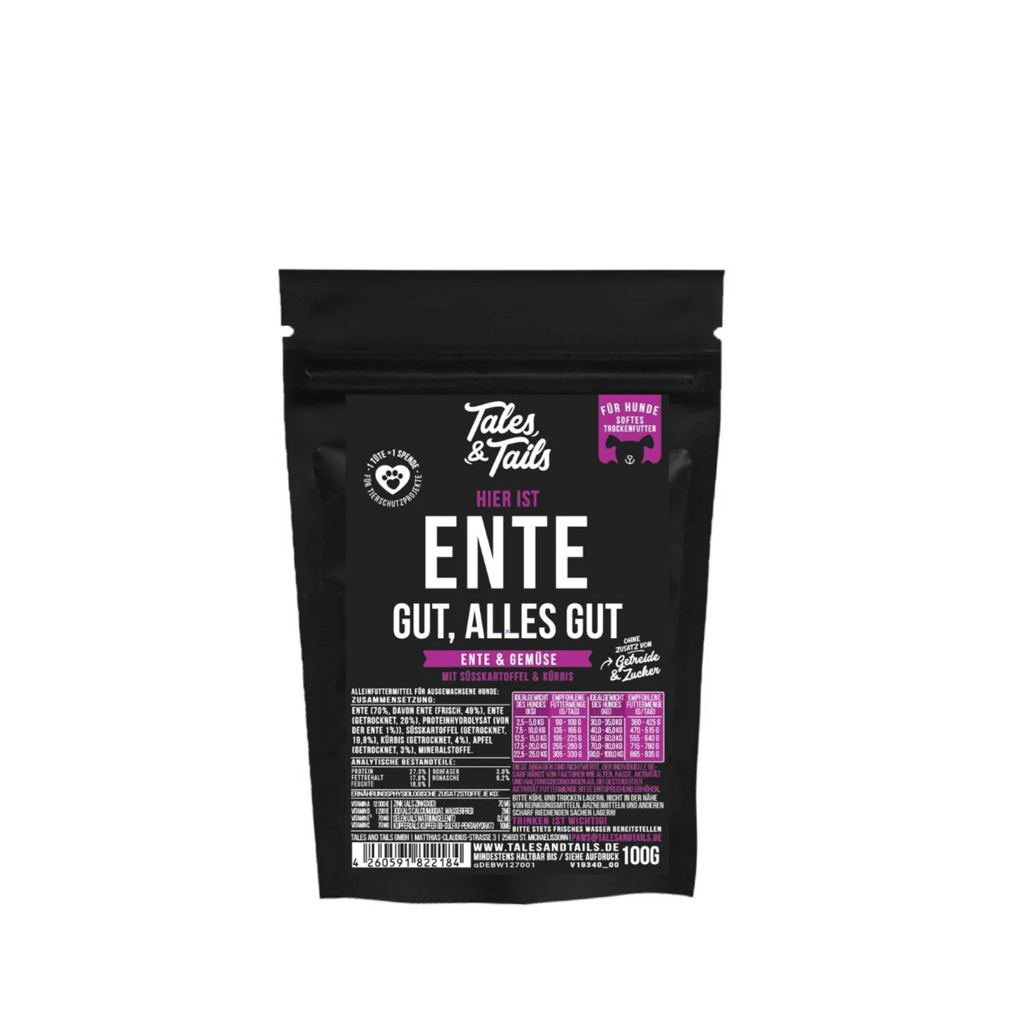 Ente gut, alles gut – softes Trockenfutter mit 70 % Ente