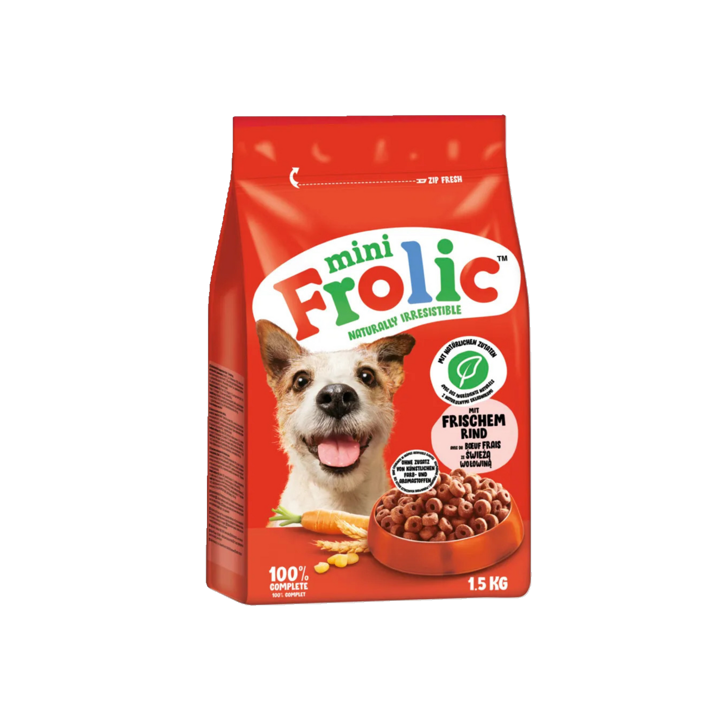 Frolic Mini Rind – Herzhaftes Trockenfutter mit frischem Rind und Gemüse