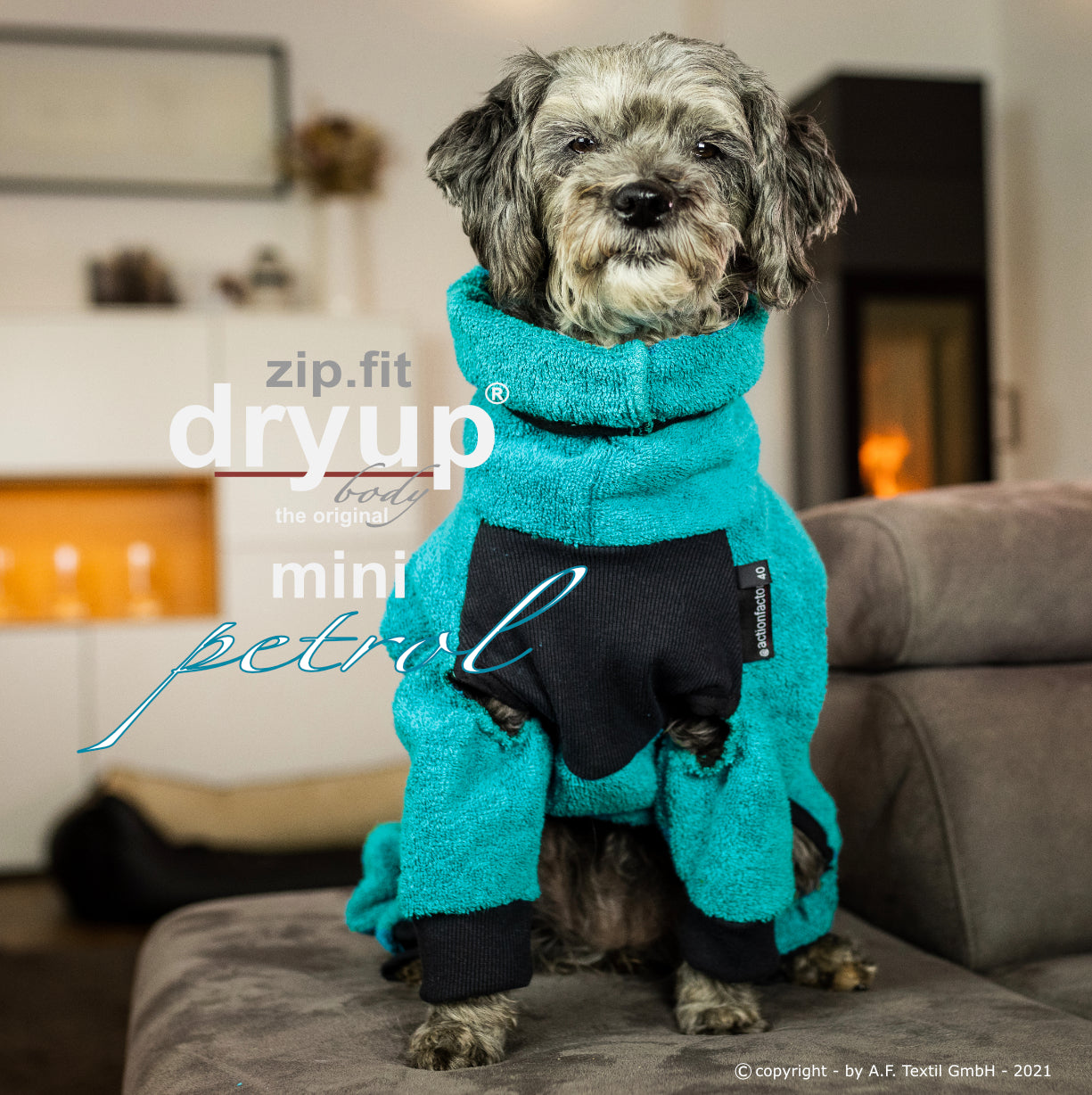ZIP.FIT DRYUP Body Mini – Der Hundebademantel mit Beinen für die Kleinen