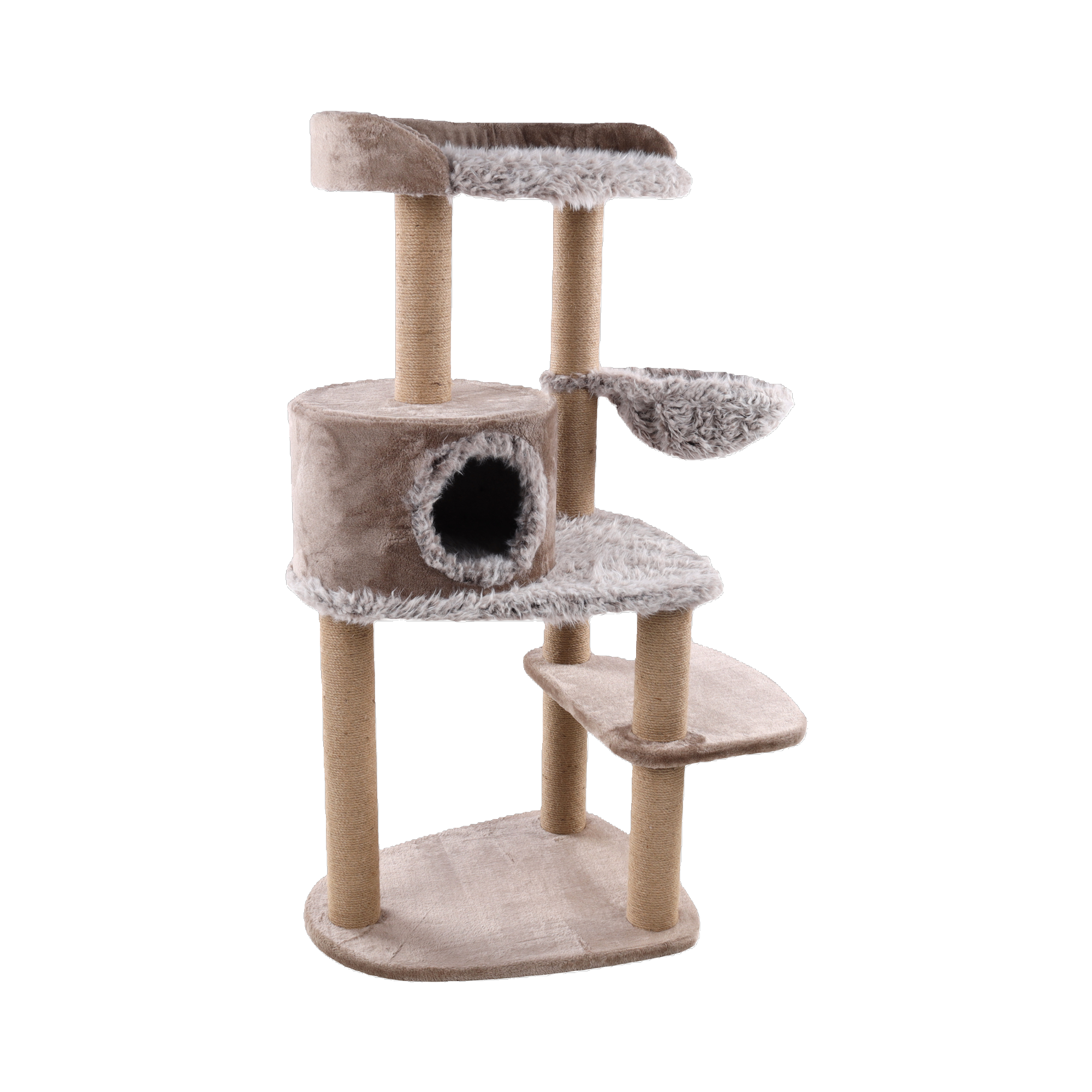 Katzen-Kratzbaum Oliver mit Hängematte & Versteck – Komfort & Kratzspa –  Dein Fellnasen Shop