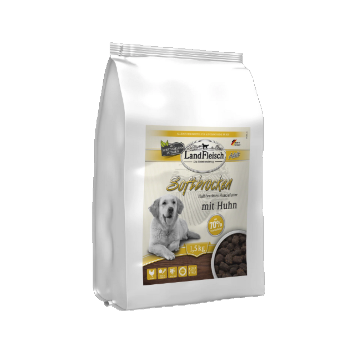 Landfleisch Dog - Softbrocken mit Huhn
