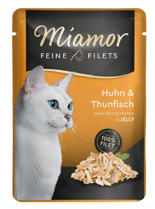 Miamor Feine Filets in Jelly - Huhn & Thunfisch 100g