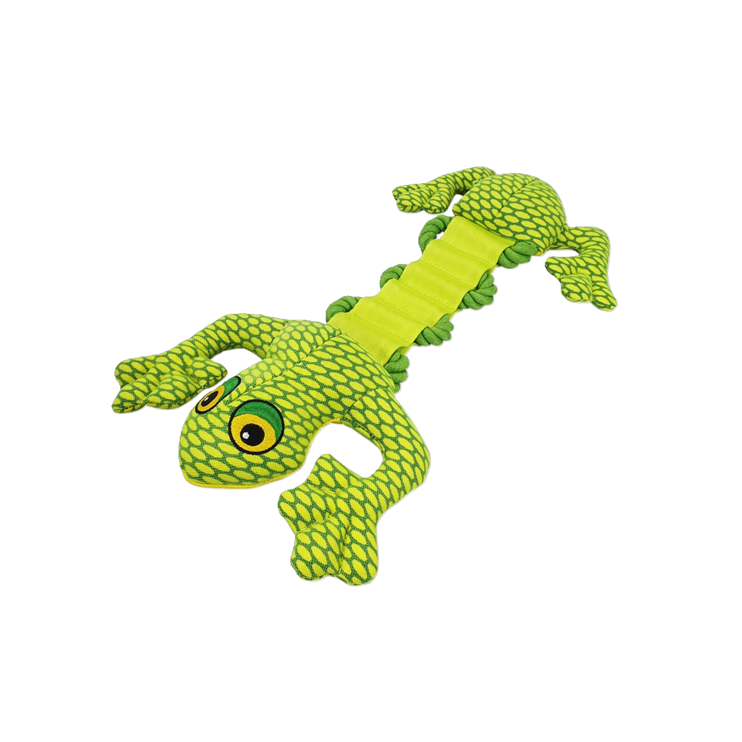Nylon-Frosch – Robustes Spielzeug mit Seil & Quietscher