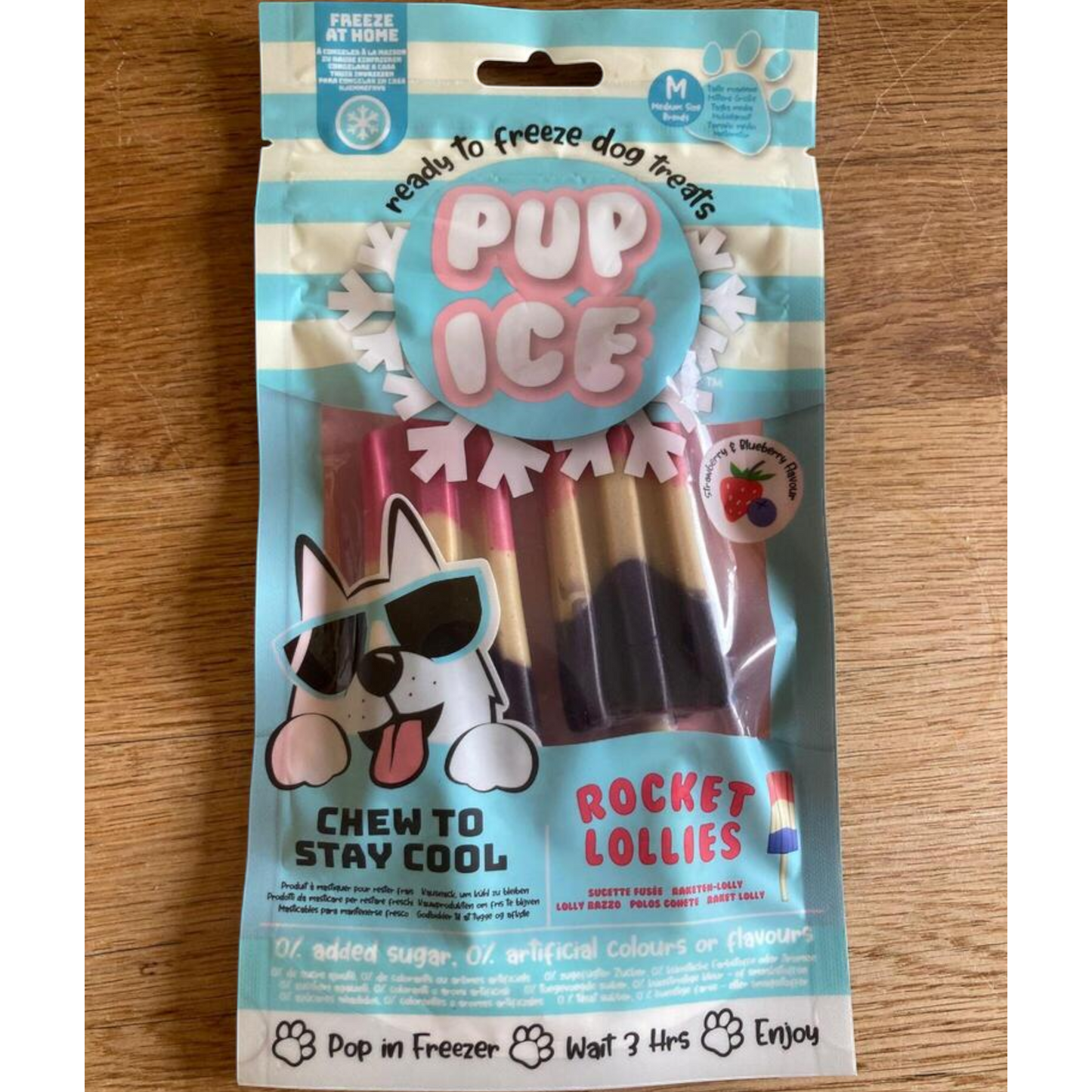 Pup Ice - Raketen-Eislutscher Erdbeere-Heidelbeere