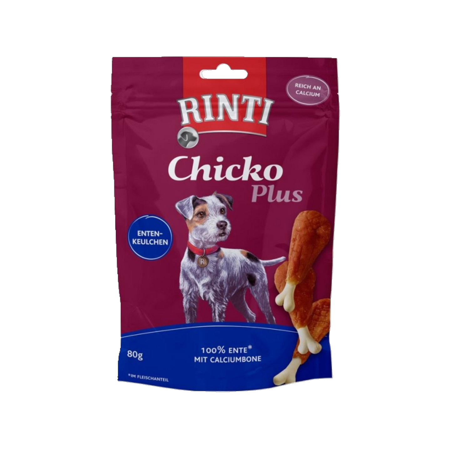 De Hun’nenhoff | Rinti Chicko Plus Entenkeulchen 80g