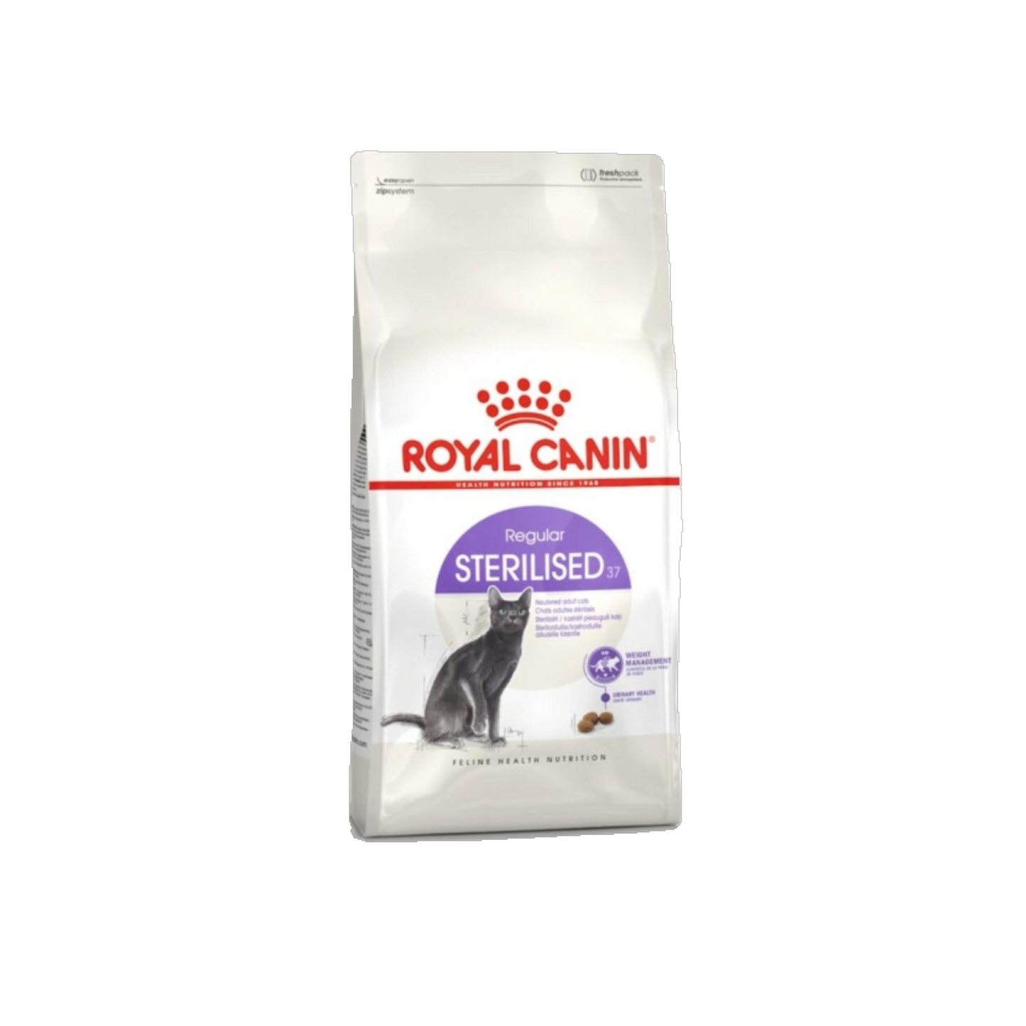 Royal Canin Feline Sterilised 37 – Speziell für kastrierte Katzen mit Neigung zu Gewichtszunahme
