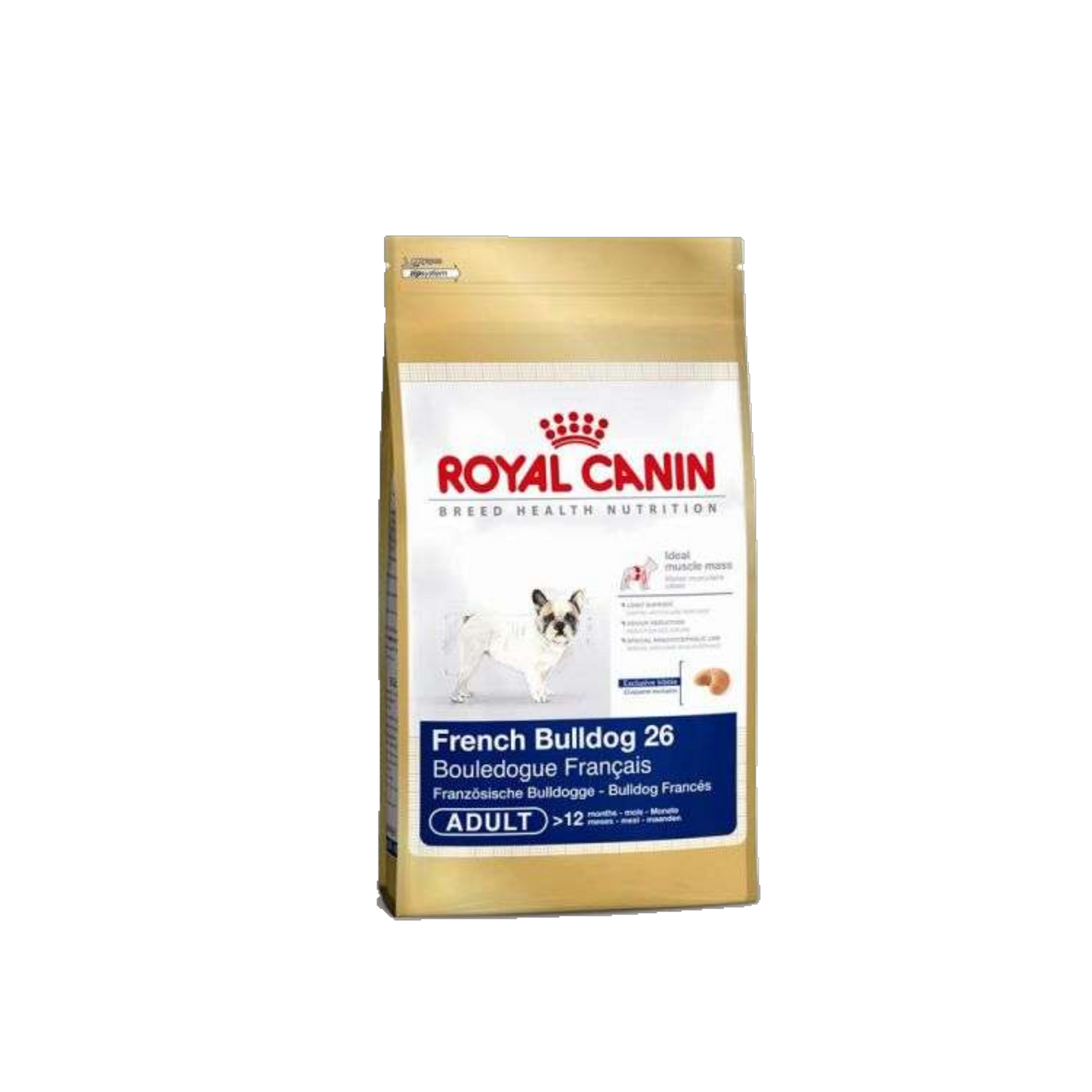 Royal Canin French Bulldog 26 Adult – Trockennahrung für Französische Bulldoggen ab dem 12. Lebensmonat