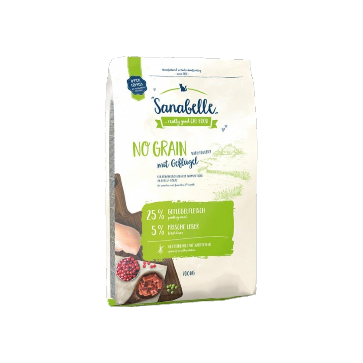 Sanabelle No Grain Geflügel – Getreidefreies Trockenfutter für empfindliche Katzen