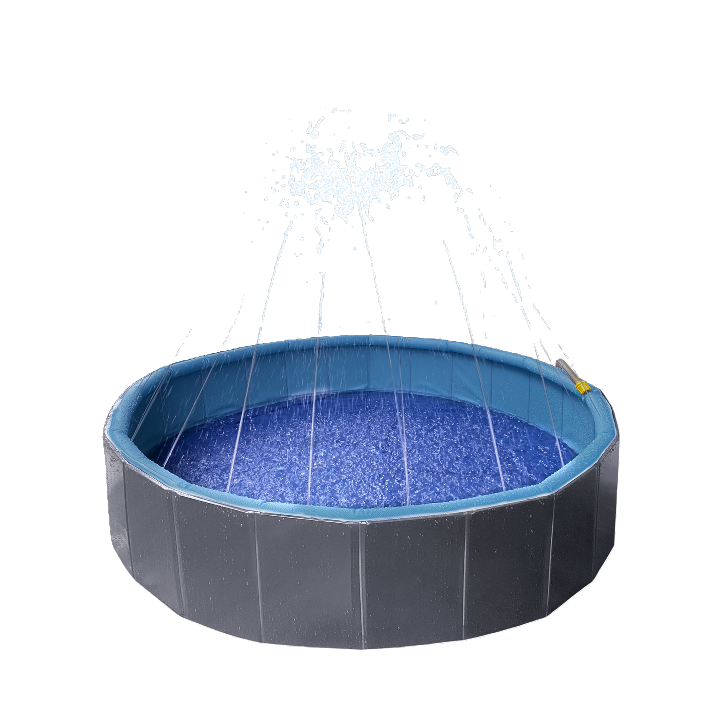 Spritziger Sommerspaß – Planschbecken mit Wassersprinkler für Hunde