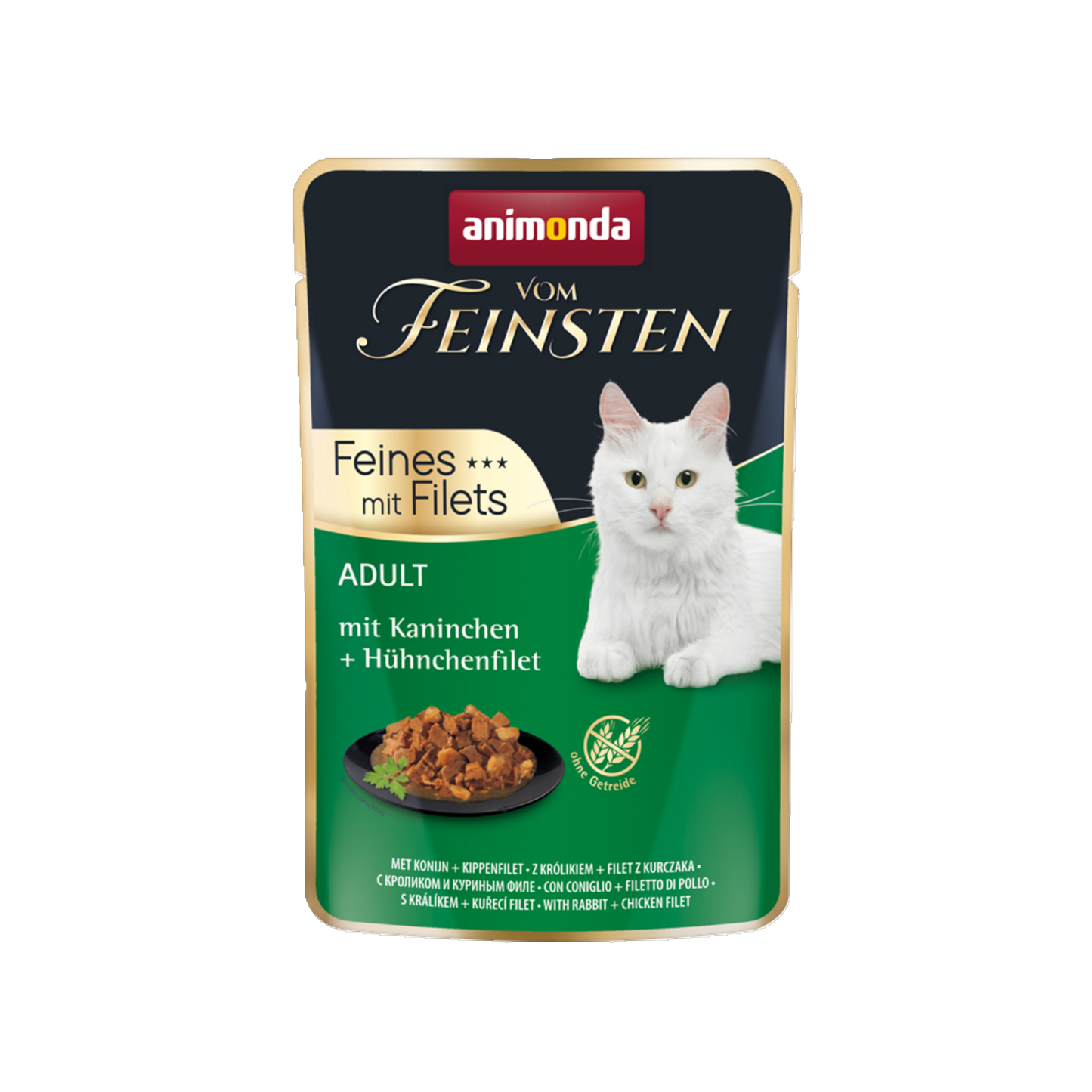 De Hun’nenhoff | Vom Feinsten Adult Feines mit Filets – Kaninchen & Hühnchenfilet – Zarte Vielfalt für Genießer-Katzen
