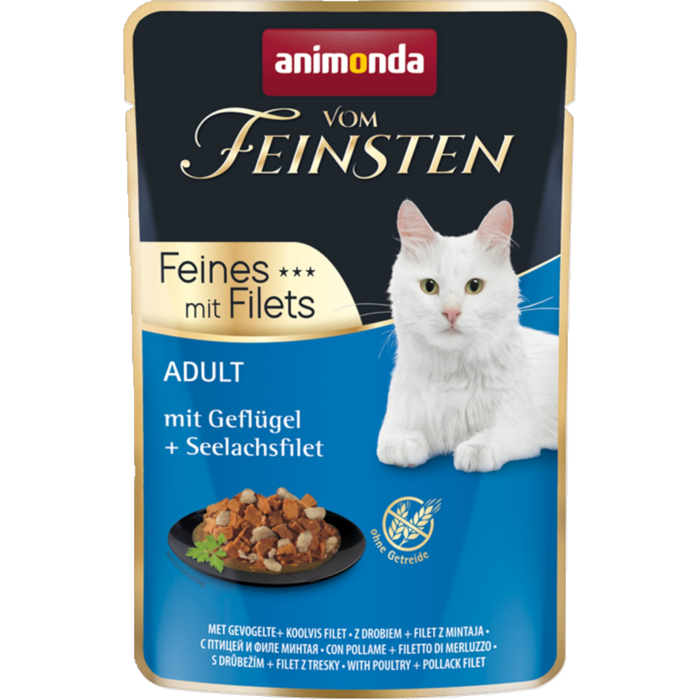 Vom Feinsten Adult Feines mit Filets – Geflügel & Seelachsfilet – Raffiniertes Ragout für echte Feinschmecker