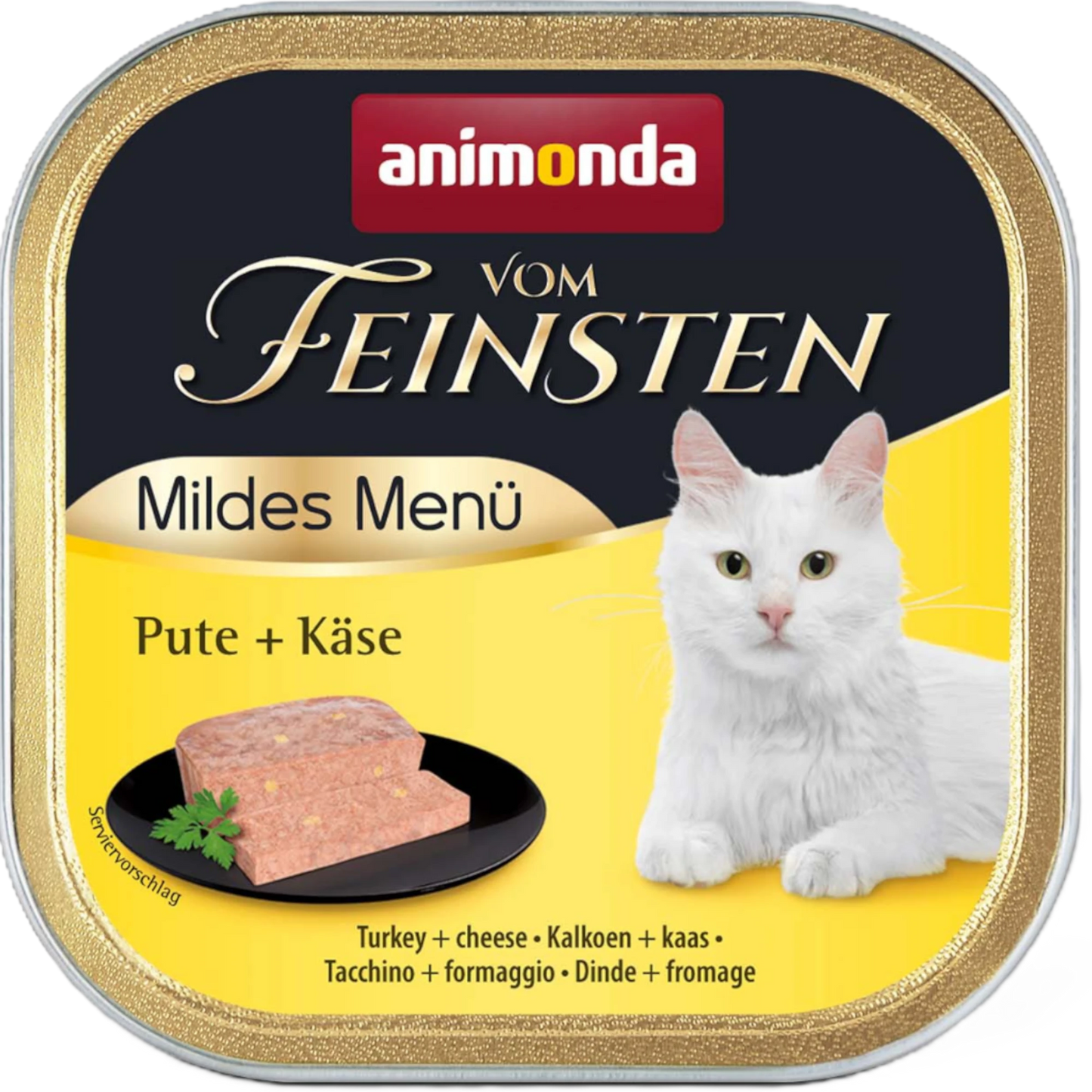 Vom Feinsten Adult Mildes Menü – Pute + Käse Milde Rezeptur. Feiner Genuss. Klare Mehrwerte.