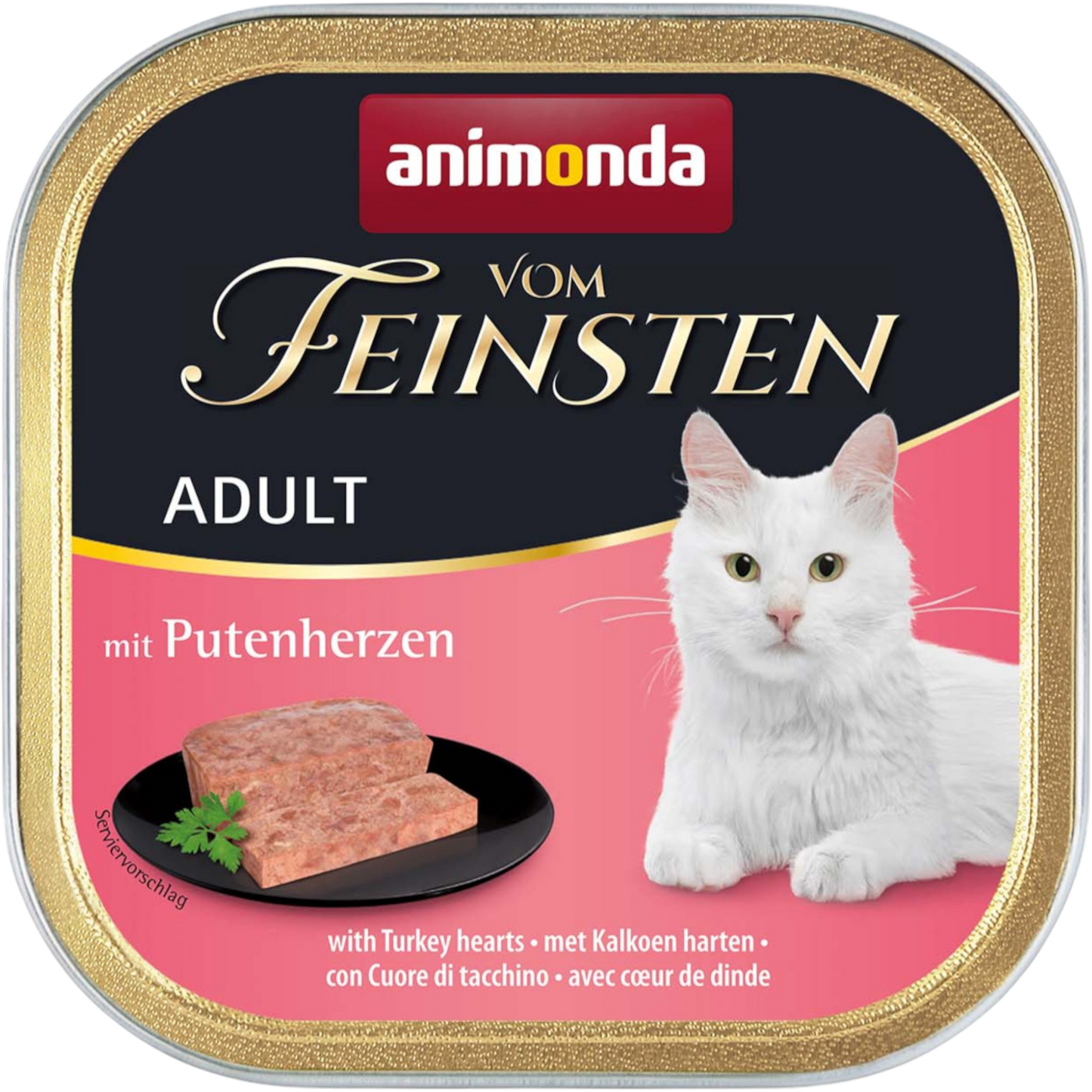 Vom Feinsten Adult Pastete mit Putenherzen Delikate Premium-Pastete für anspruchsvolle Katzen.