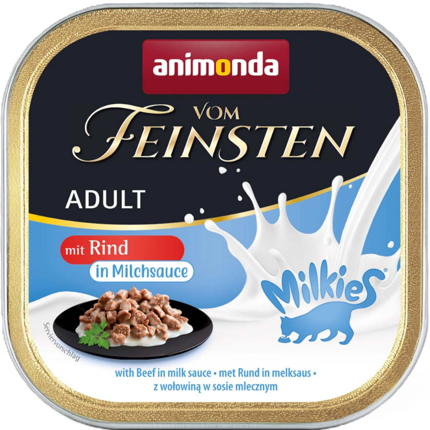 Vom Feinsten Adult mit Milkies®-Sauce – Rind in Milchsauce Cremiger Genuss trifft ausgewogene Premium-Ernährung.