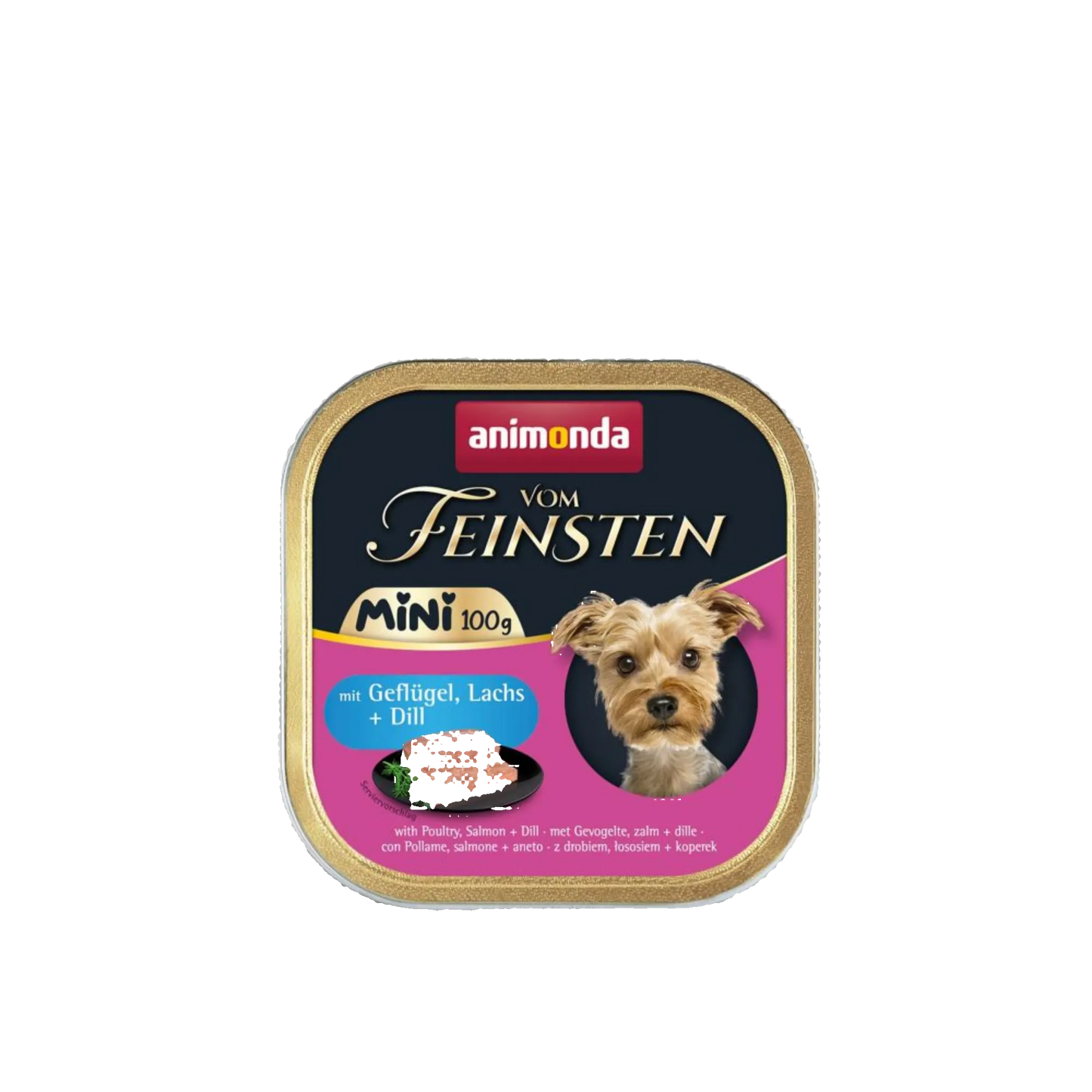 Vom Feinsten Mini Adult mit Geflügel, Lachs + Dill – Genuss auf Mini-Format