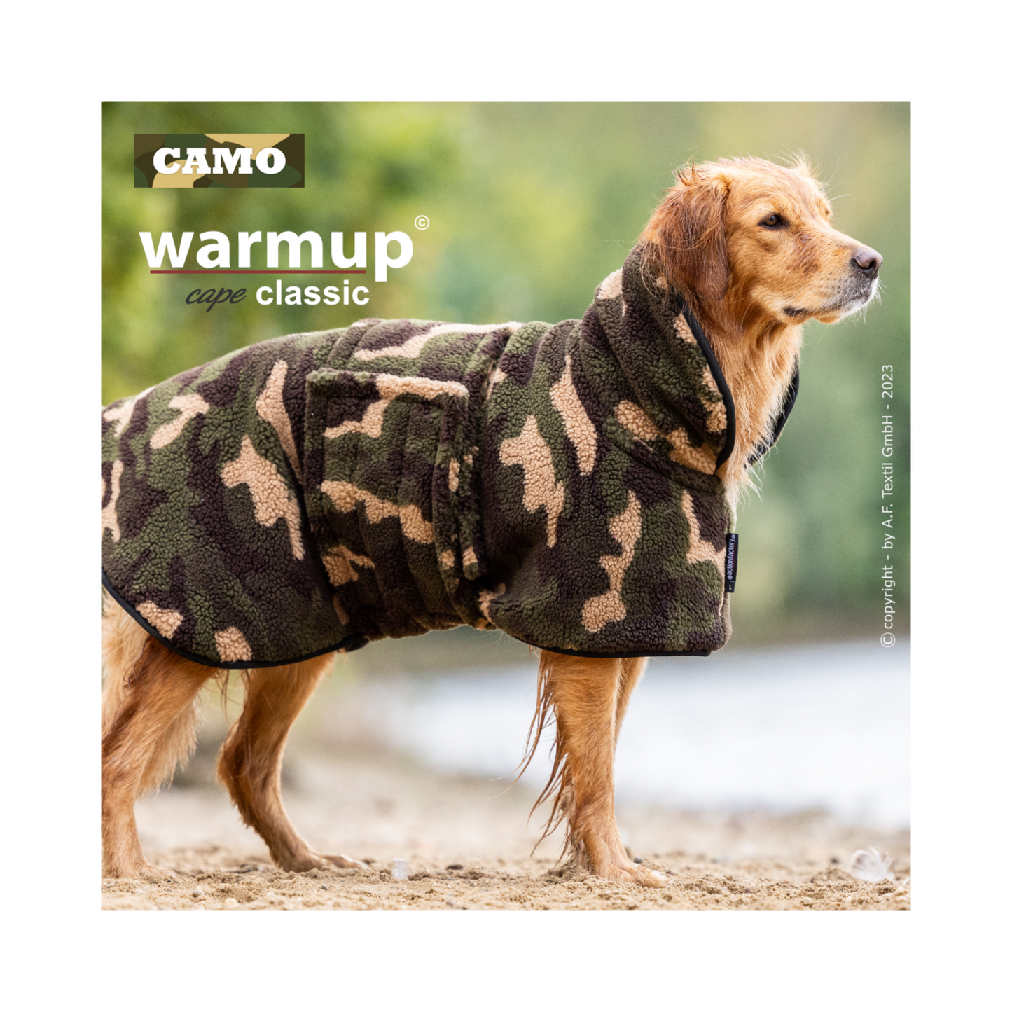 Warmup Cape Classic Camouflage – Wende-Cape für Schutz, Wärme und Stil