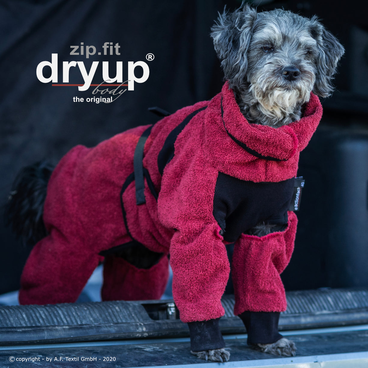ZIP.FIT DRYUP Body Mini – Der Hundebademantel mit Beinen für die Kleinen