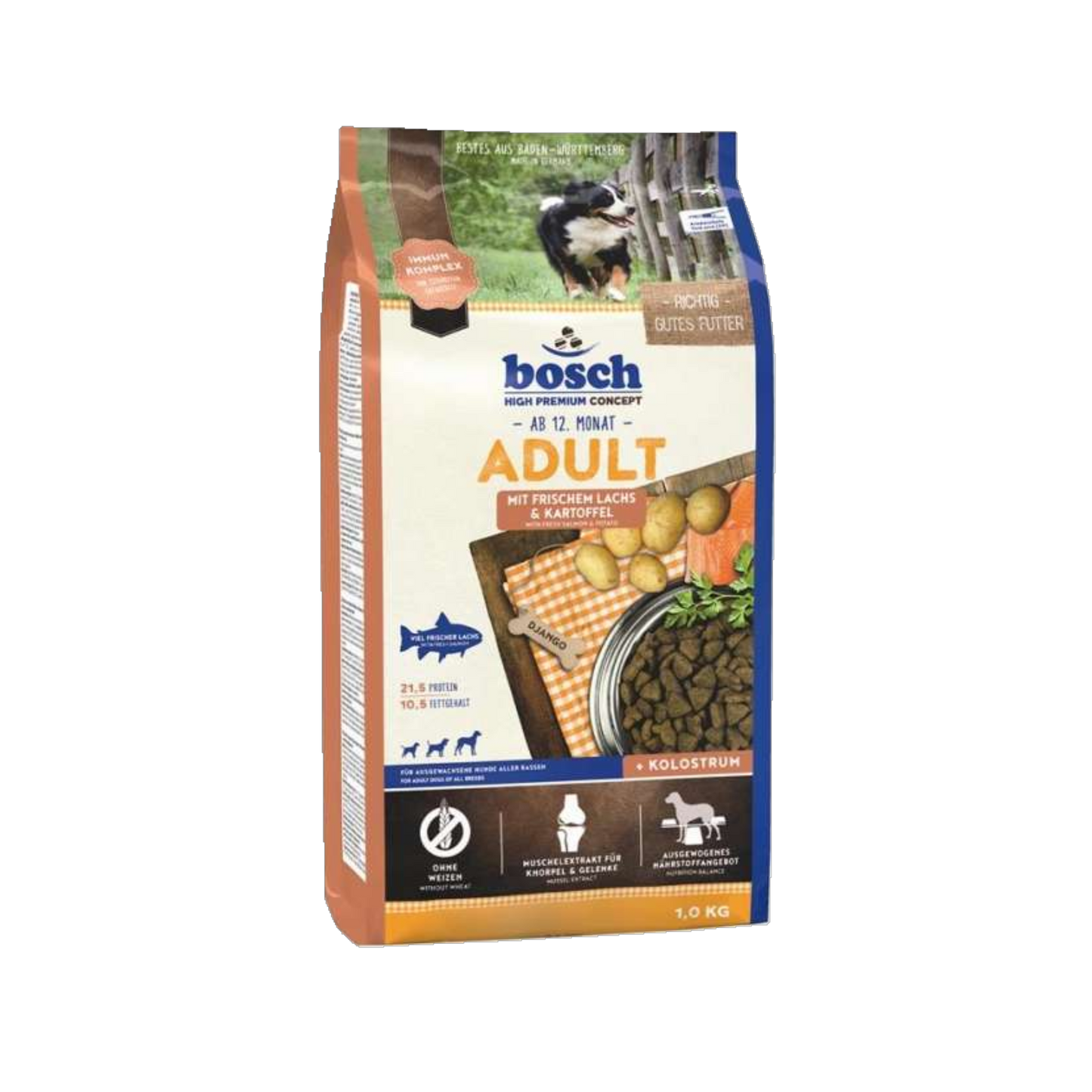 bosch ADULT - Lachs & Kartoffel – Für ein aktives Leben mit glänzendem Fell