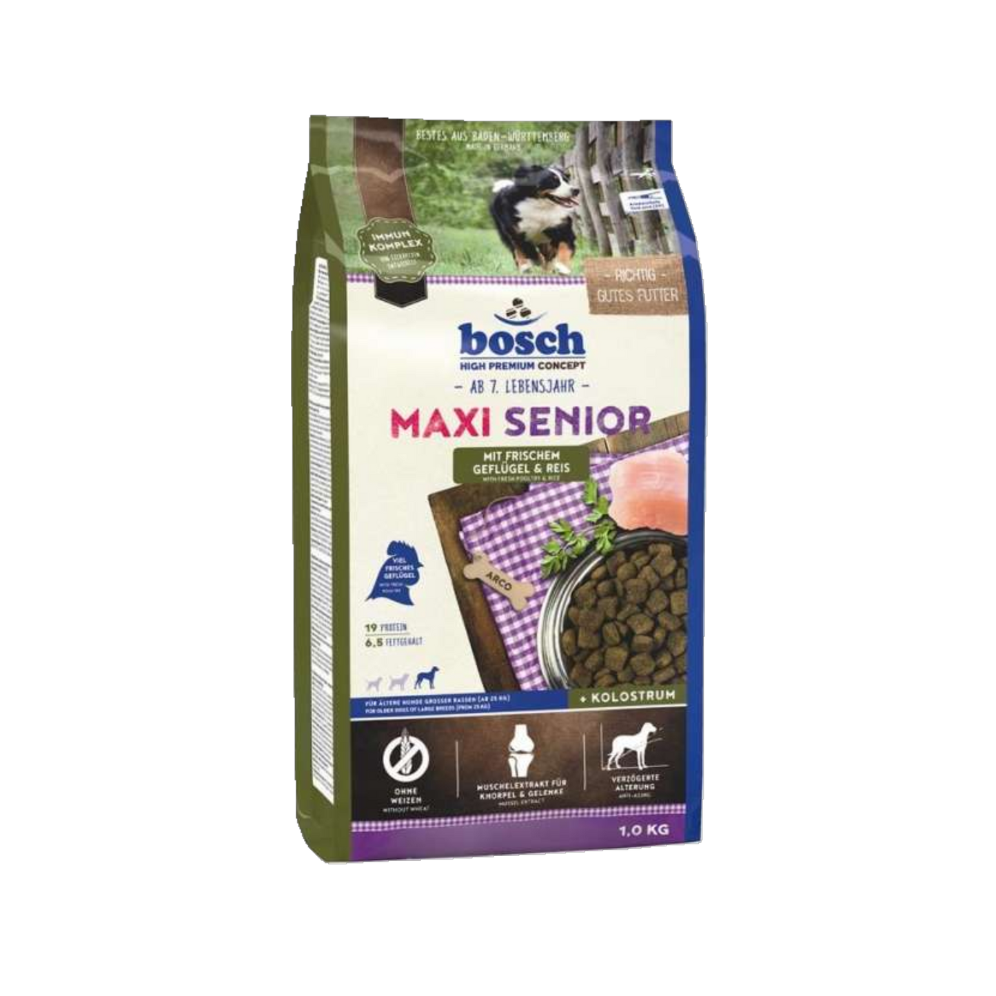 bosch Maxi Senior - Geflügel & Reis – Für ältere Hunde großer Rassen