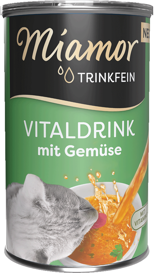 Miamor Trinkfein – Vitaldrink mit Gemüse & Huhn (135 ml Dose)