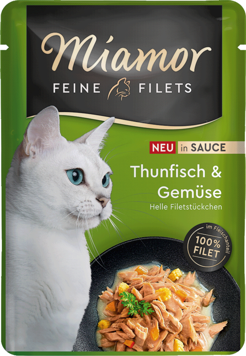 Miamor Feine Filets in Sauce - Thunfisch & Gemüse 100g