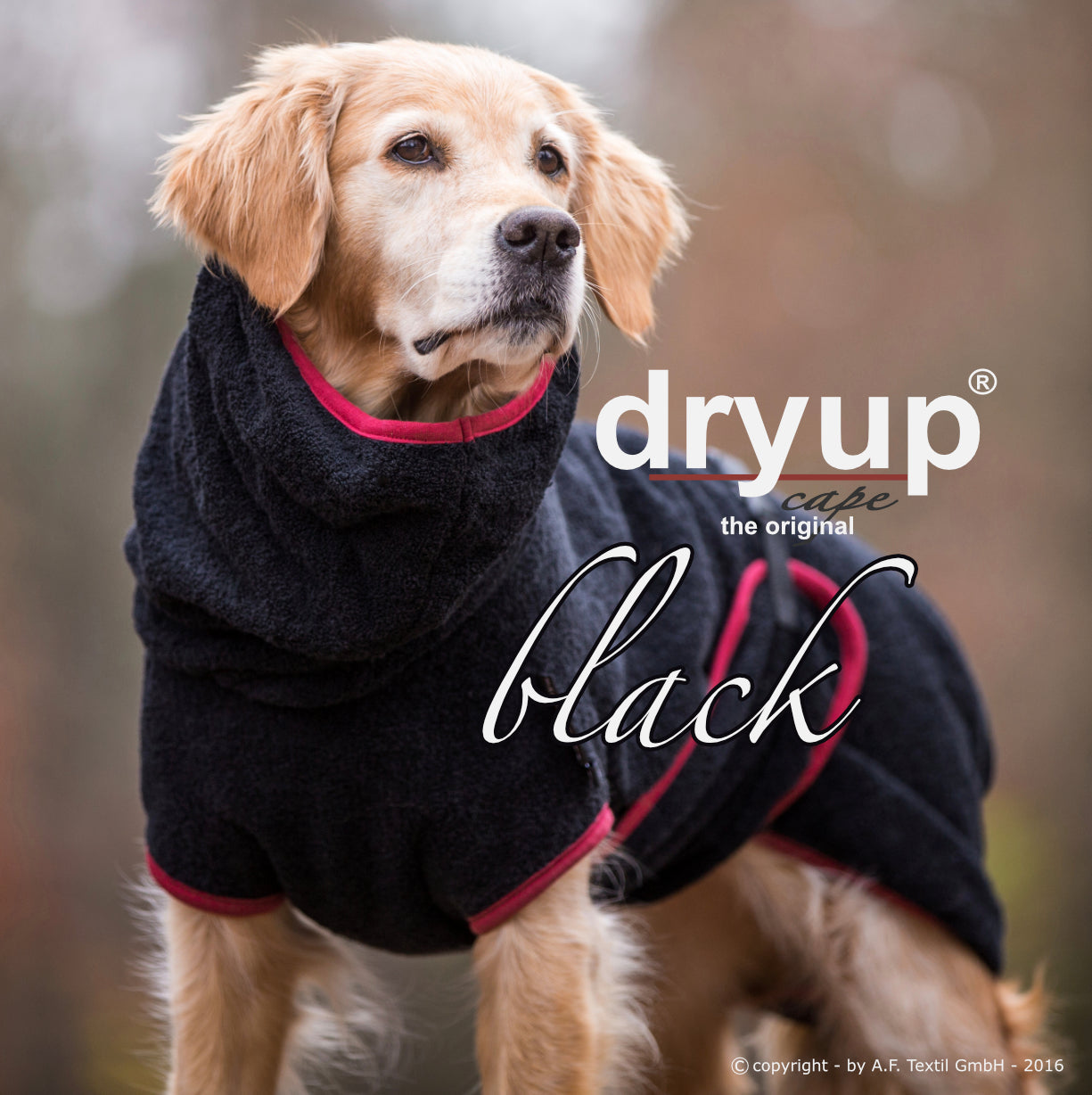 DRYUP CAPE Standard – Der hochwertige Hundebademantel aus Baumwolle L - XXL