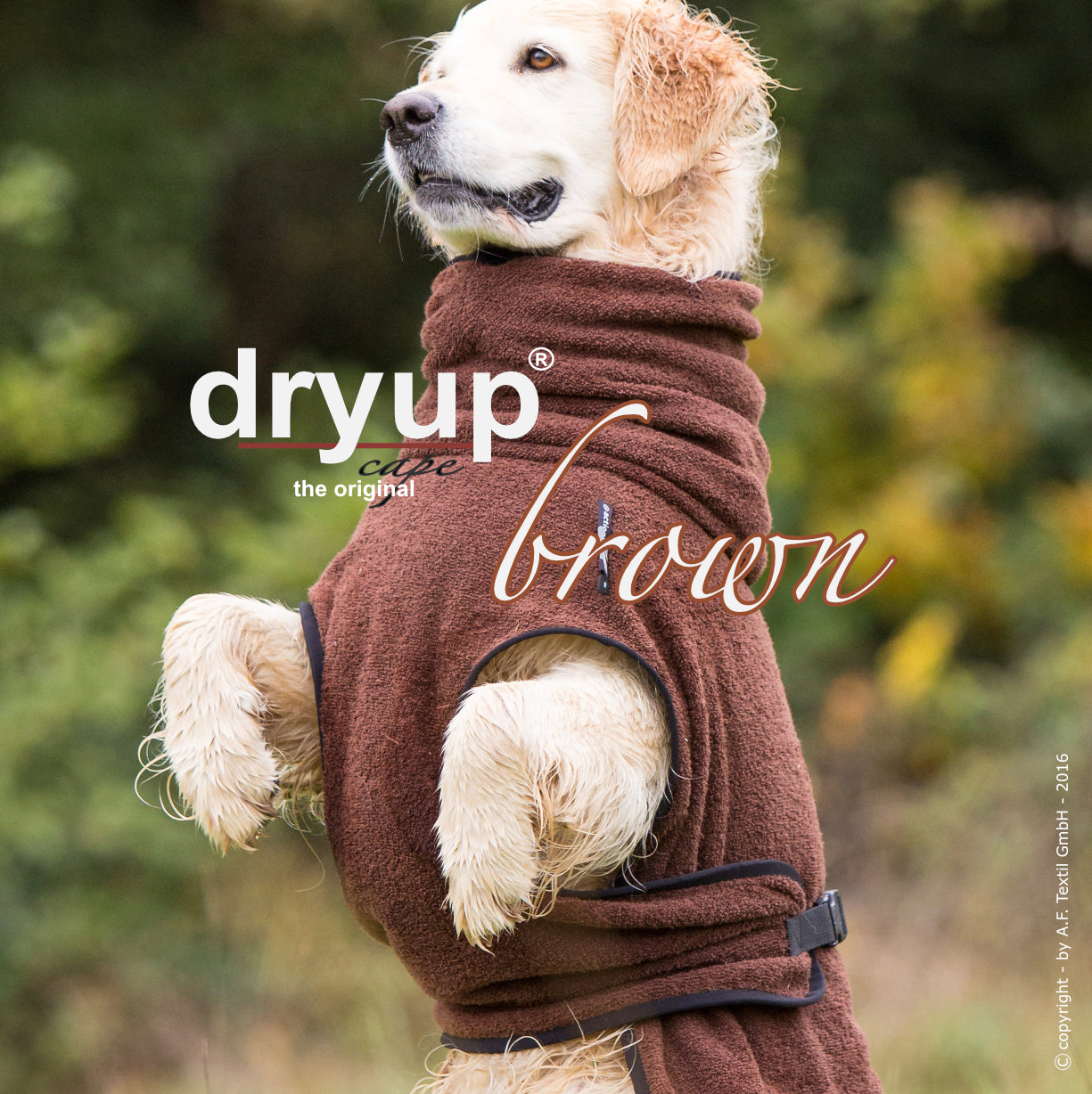 DRYUP CAPE Standard – Der hochwertige Hundebademantel aus Baumwolle L - XXL