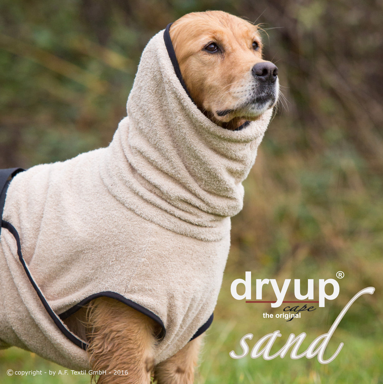DRYUP CAPE Standard – Der hochwertige Hundebademantel aus Baumwolle L - XXL