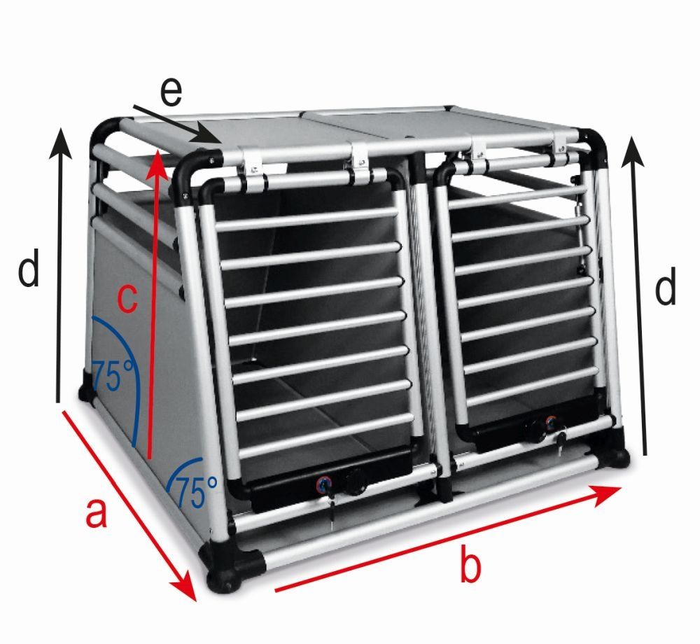 Luxuriöse Hundetransportbox mit Doppeltür