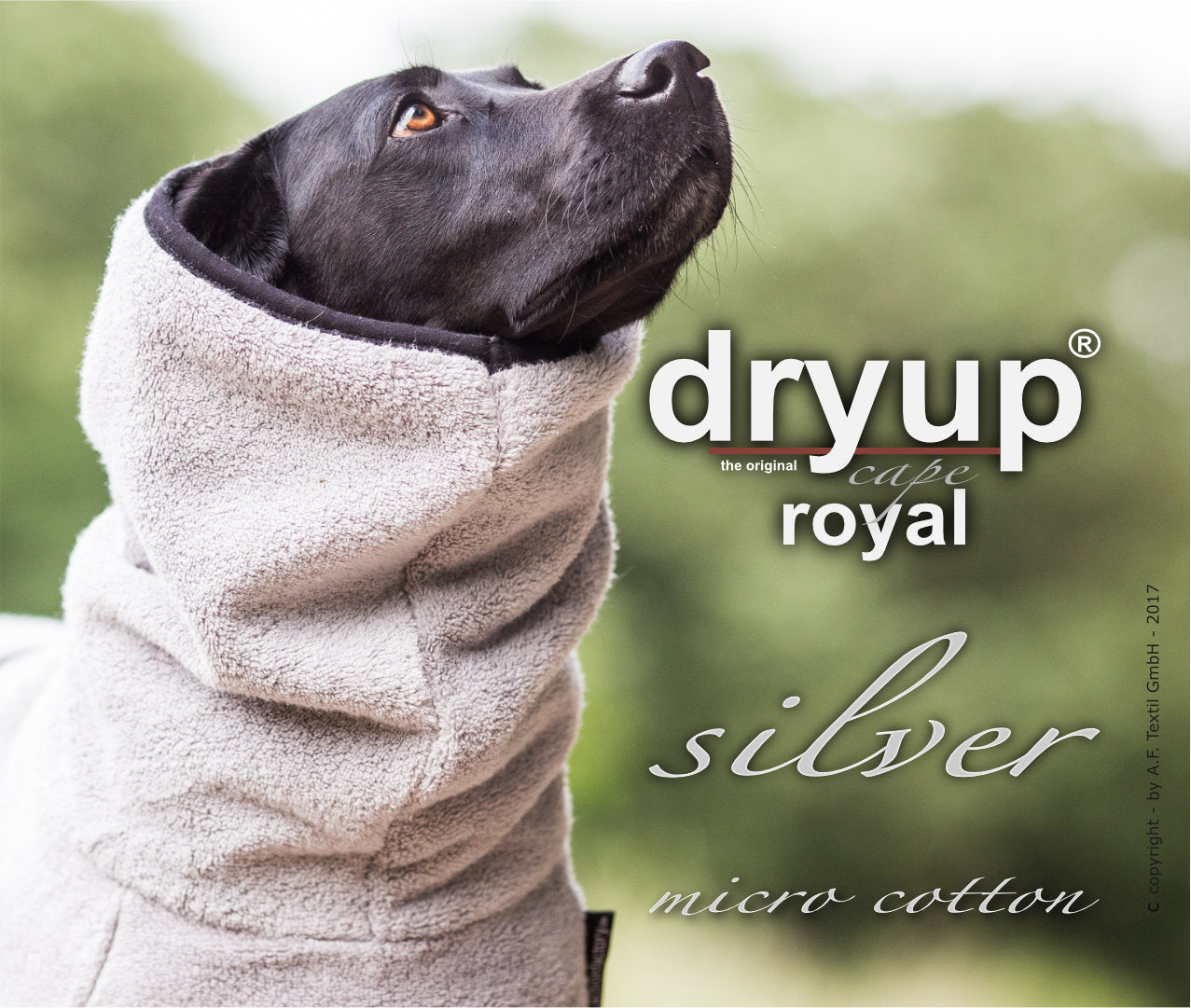 DRYUP CAPE Royal – Hundebademantel für stilvolle Trocknung