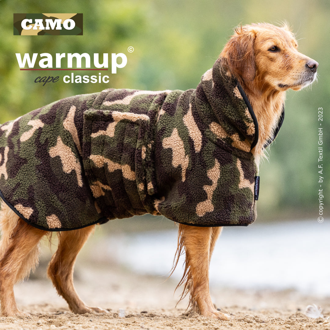 Warmup Cape Classic Camouflage – Wende-Cape für Schutz, Wärme und Stil