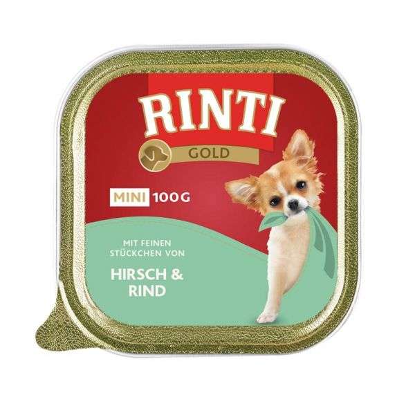 RINTI Gold Mini - Hirsch & Rind 100g