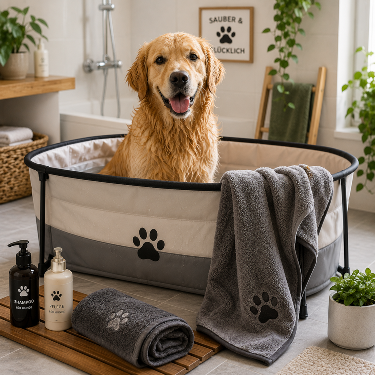 Handtuch & Badewanne für Hunde