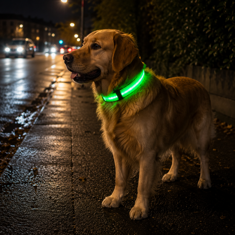 Hundeleuchthalsband & Reflektierendes Hundehalsband