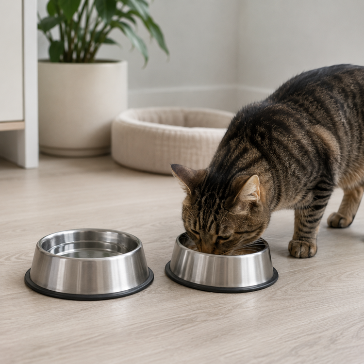 Katzennapf & Katzenschale aus Edelstahl