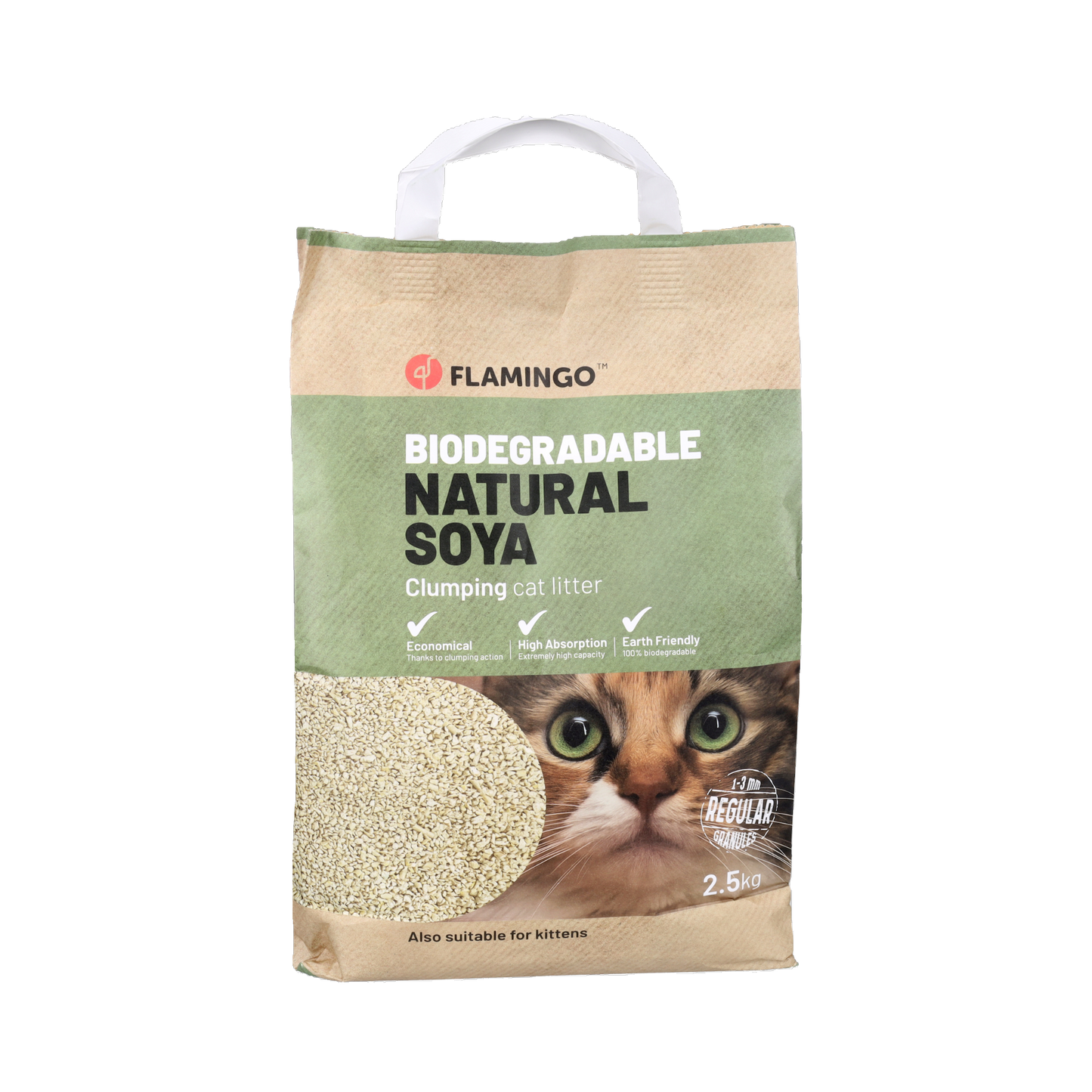 100% natürlich, biologisch abbaubar & extrem saugstark – die perfekte Soja-Katzenstreu!