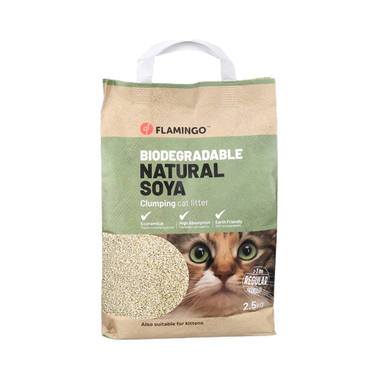 100% natürlich, biologisch abbaubar & extrem saugstark – die perfekte Soja-Katzenstreu!