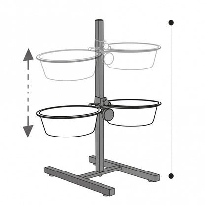 Karlie Otis Plus - Höhenverstellbarer Futternapfständer – Ergonomisch & Stabil
