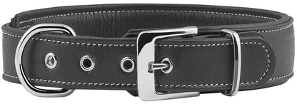 Knuffelwuff weiches Echtleder Hundehalsband Glendale