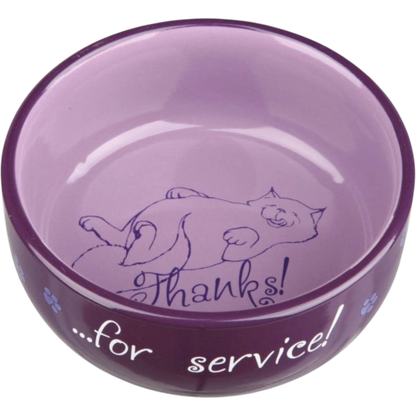 Trixie Keramiknapf "Thanks for Service!" – Praktisch und funktional für Ihre Katze