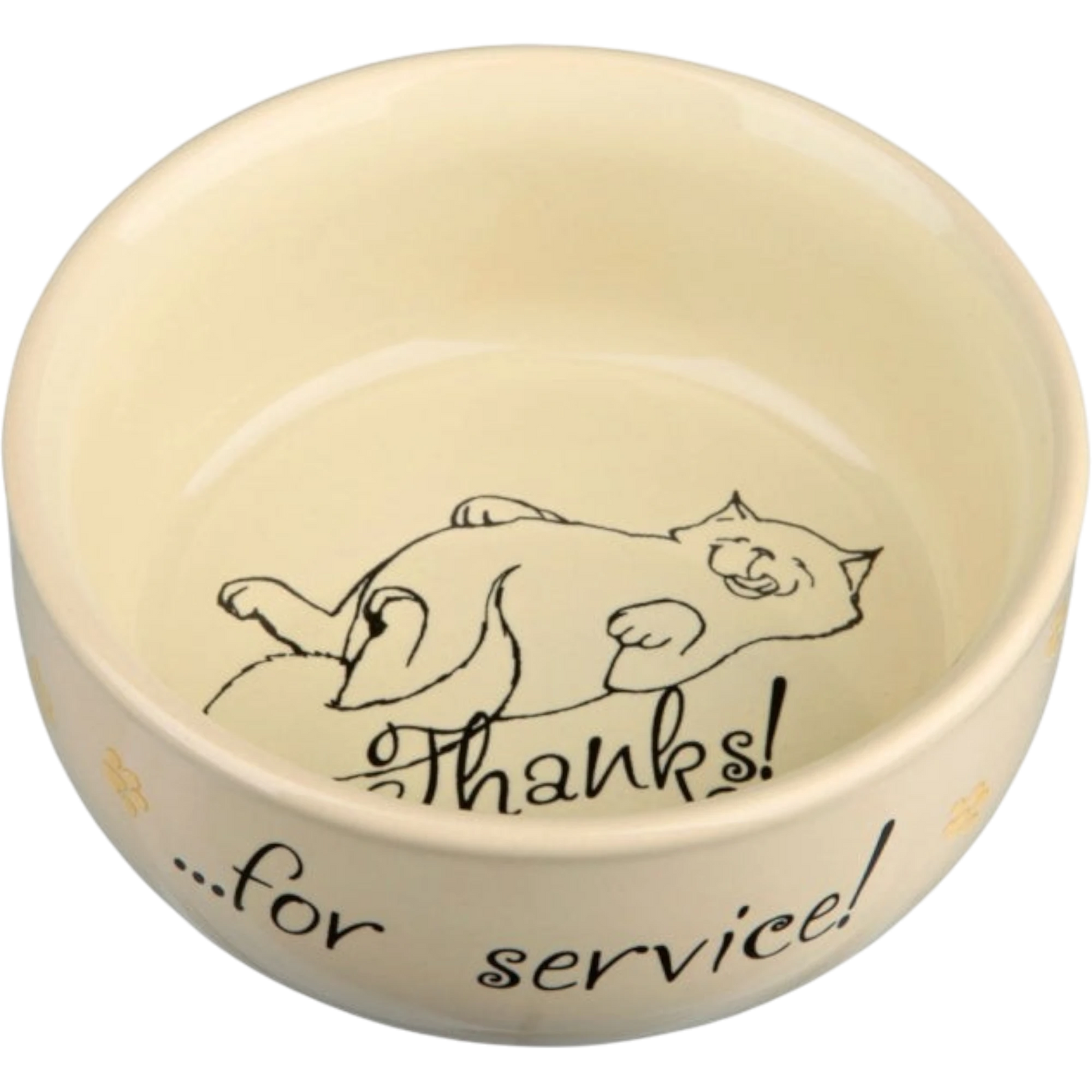 Trixie Keramiknapf "Thanks for Service!" – Praktisch und funktional für Ihre Katze